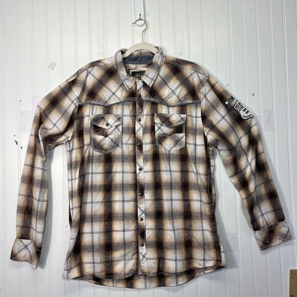 BKE WESTERN BUTTON / PEARL SNAP UP xl - Picture 1 of 14